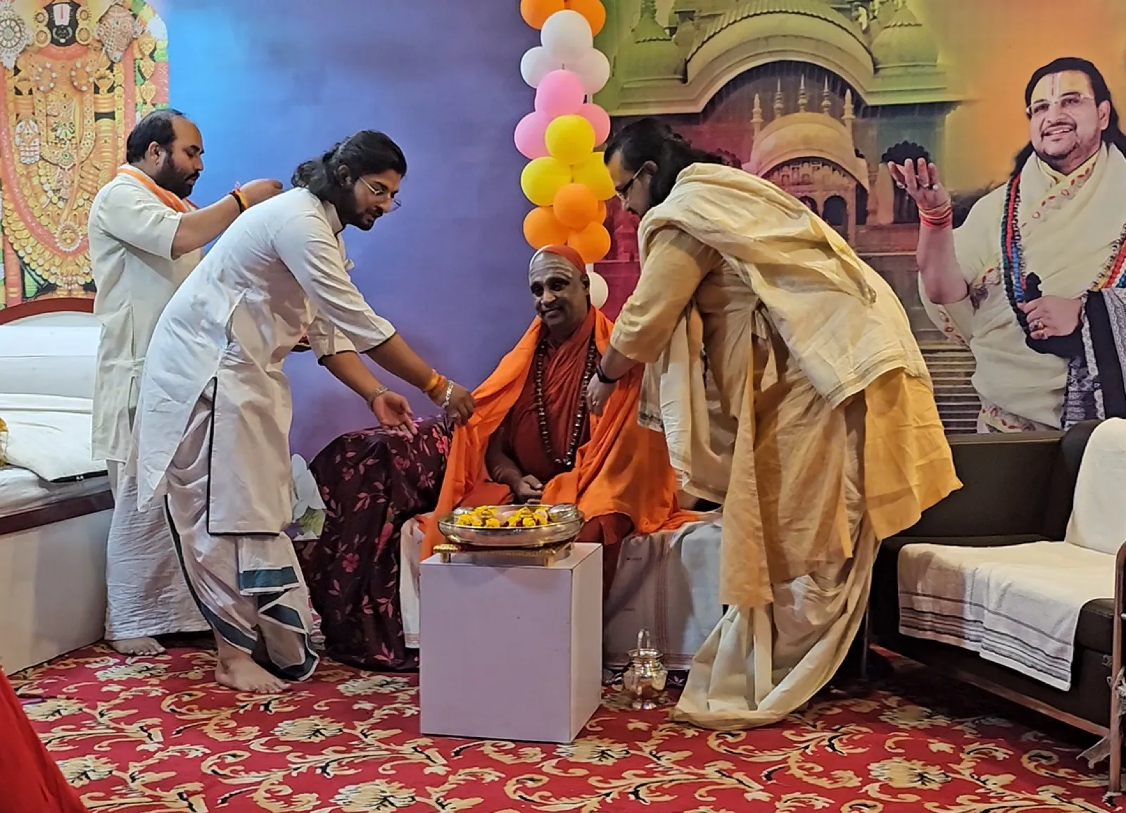 Sri Yogi Guruji during his yatra to Mathura
