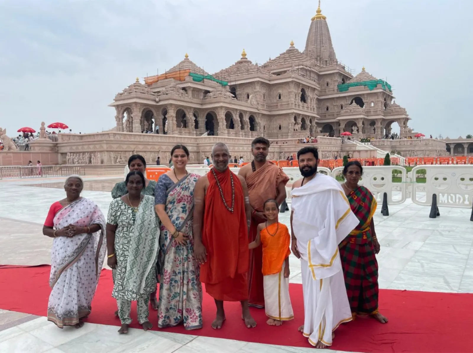 Sri Yogi Guruji during his yatra to Ayodhya